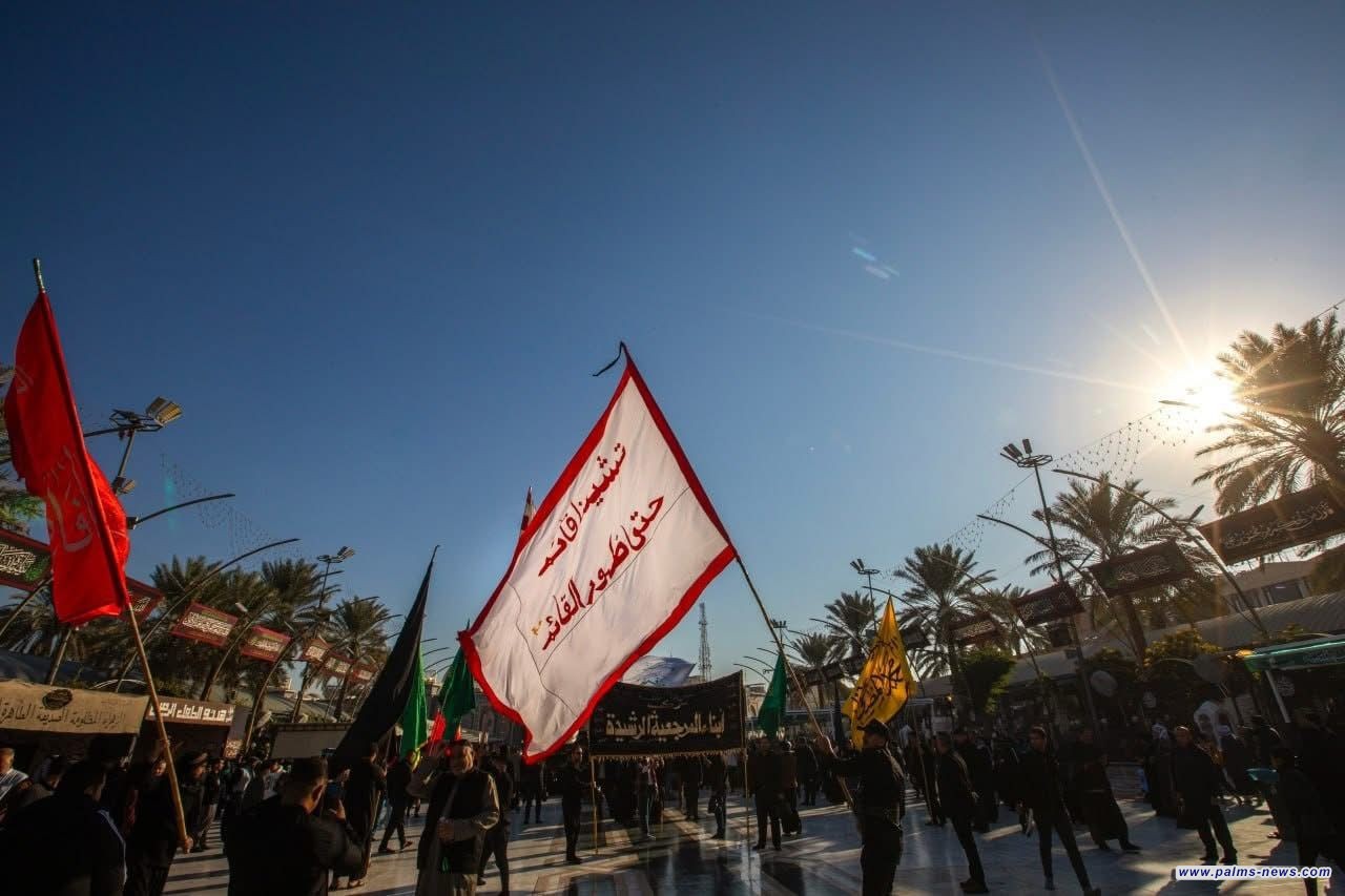 توافد مواكب العزاء لمرقد الإمام الحسين (ع) لإحياء ذكرى استشهاد السيدة فاطمة الزهراء (ع)